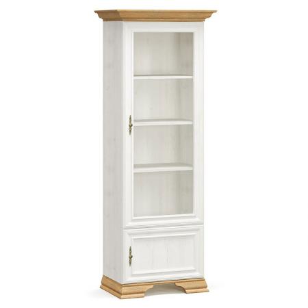 Vitrină Jaden  stejar auriu-alb antic 70.5x43x197.5cm