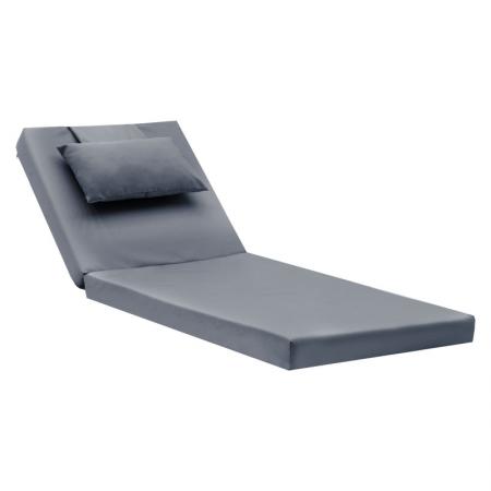 Șezlong Sunset  din material textil gri 65x185x10cm