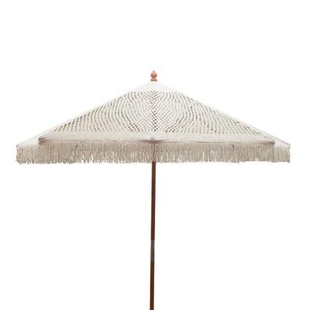 Macrame din lemn Umdrella Brilie Pakoworld D2,70x2,60 m ecru