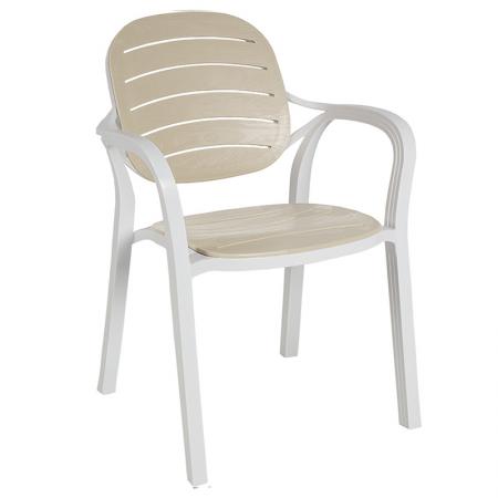 Fotoliu Gentle  PP culoare alb-cappuccino