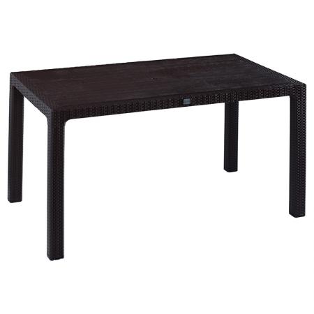 Masă Explore  cu protecție UV PP culoare maro 150x90x73.5cm