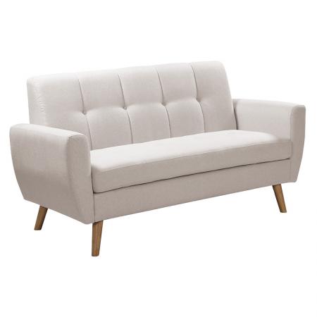 Canapea cu 2 locuri Decency , material textil bej, 149x75x86 cm