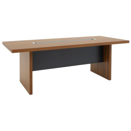 Masă de conferință profesională Oscar  5cm nuc-antracit 240x120x76cm