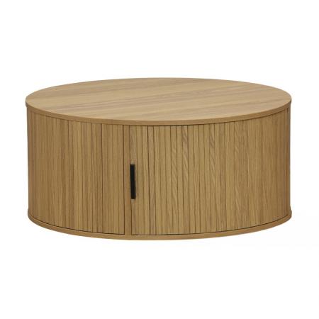 Masă de cafea Scandica  MDF în nuanță naturală D80x35.5cm