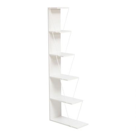 Bibliotecă mini Tars  albă 50x22x150cm