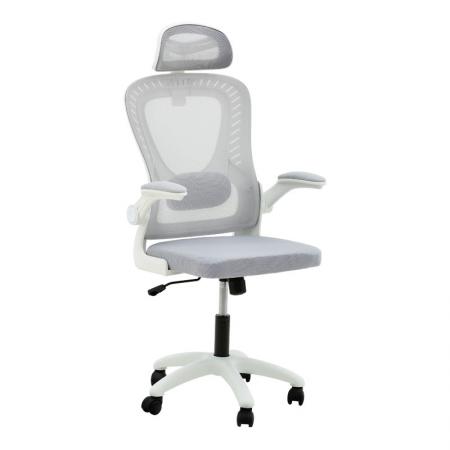 Scaun de birou manager Delilah  mesh gri deschis