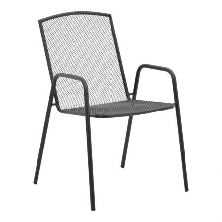 Fotoliu Pomedon  suprapus metal negru 56x64x87cm