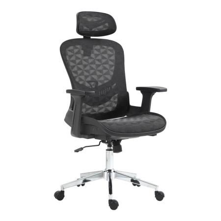 Scaun de lucru manager Mergi  plasă neagră 62x63x120cm