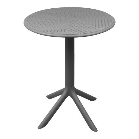 Masă Merkon Pakoworld din PP, nuanță antracit, D60x75cm