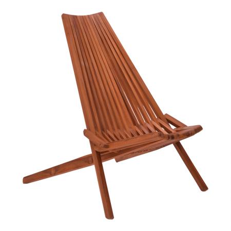 Șezlong pliabil  din lemn de tec natural 65x90x87cm