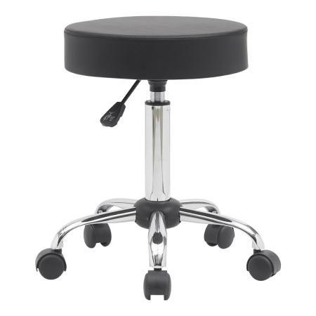 Scaun de birou cu roți Uficio  pu în nuanță neagră 46x42x48-64cm