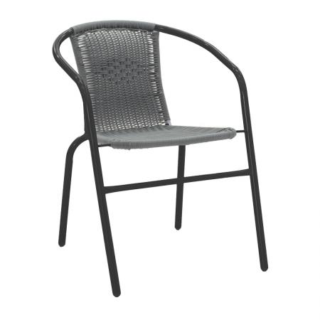 Fotoliu Obbi  în culoarea metalului negru-gri 53x59x72cm