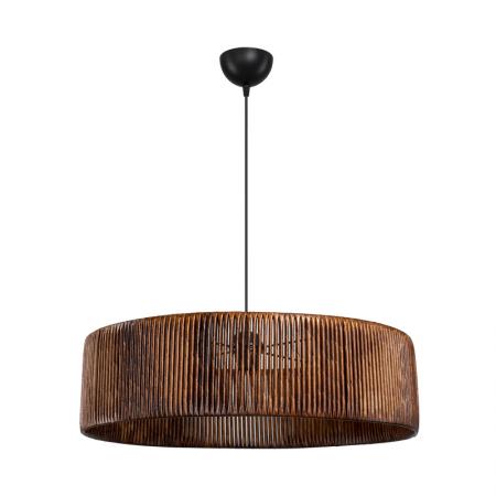 Lampă de tavan cu un singur bec Tebaha  E27, abajur maro Φ55x20cm