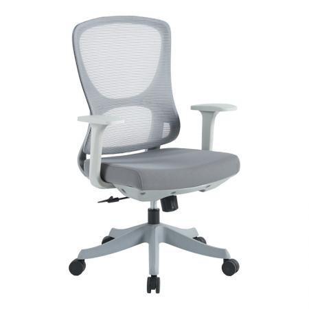 Material plasă pentru scaun de birou Litulo Pakoworld, nuanță gri, 51x50.5x98/106cm