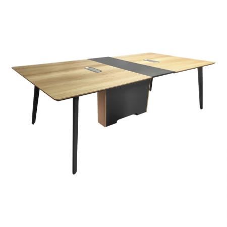 Masă de ședințe profesională Denith  gri închis-natural 240x120x75cm