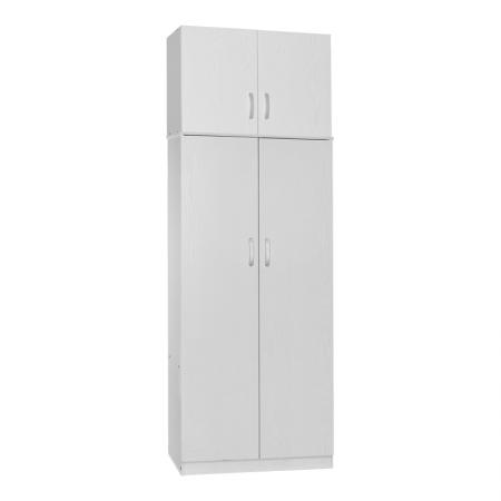 Dulap cu două uși și mansardă Athos  în culoarea albă 80x42x240cm