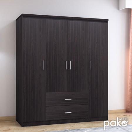 Dulap Olympus  cu 4 uși și sertare în culoarea wenge 159x57x183